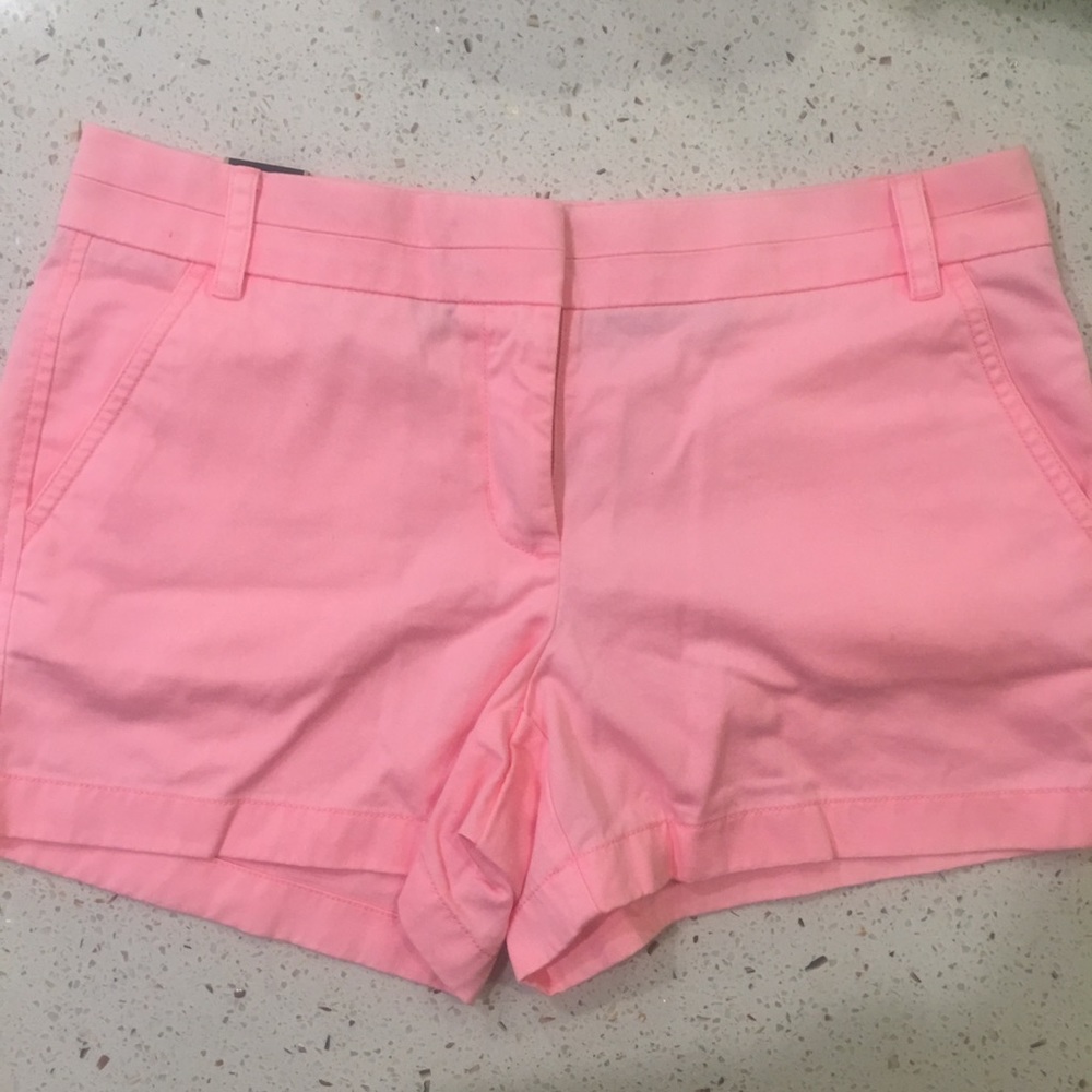 Pink JCrew 4” Chino Shorts